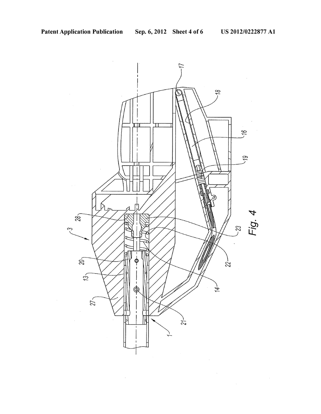 HAND TOOL TELEACTUATING POLE CONTROLLED BY A THRUST TOWARDS THE SUPPORT     MATERIAL - diagram, schematic, and image 05