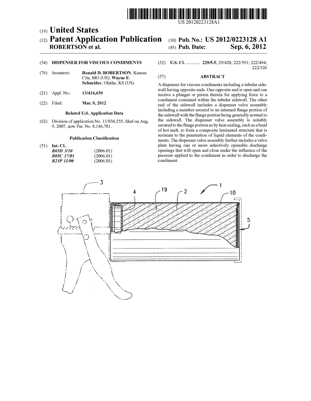 DISPENSER FOR VISCOUS CONDIMENTS - diagram, schematic, and image 01