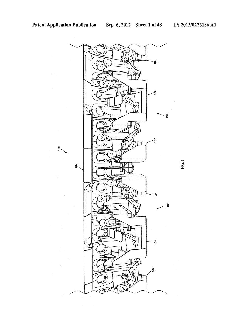 AIRCRAFT SEATING ARRANGEMENT - diagram, schematic, and image 02