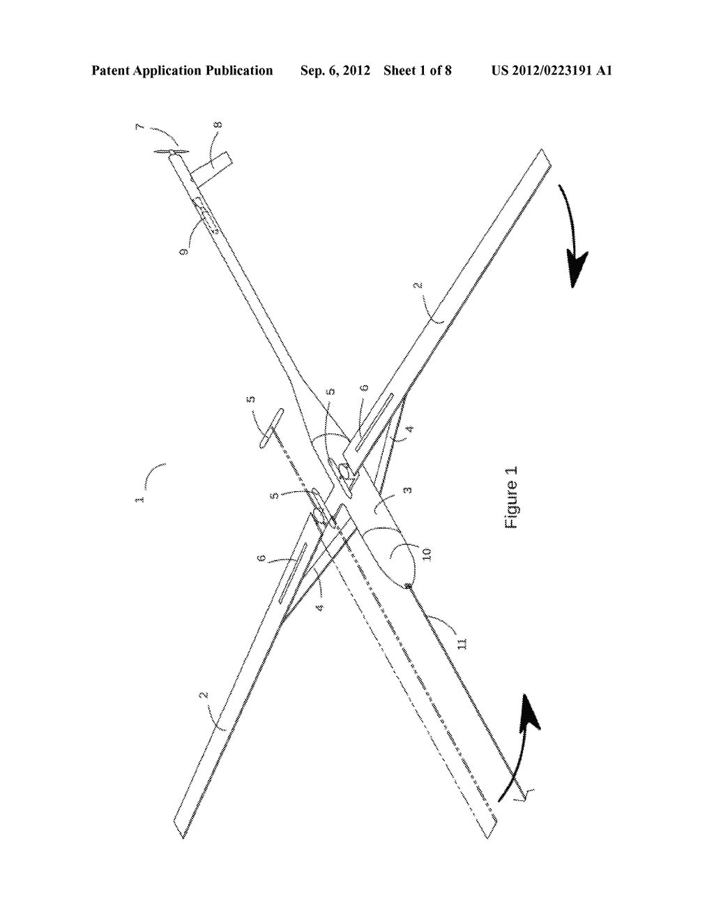 Short Landing Air Vehicle by the use of Rotating Wings - diagram, schematic, and image 02