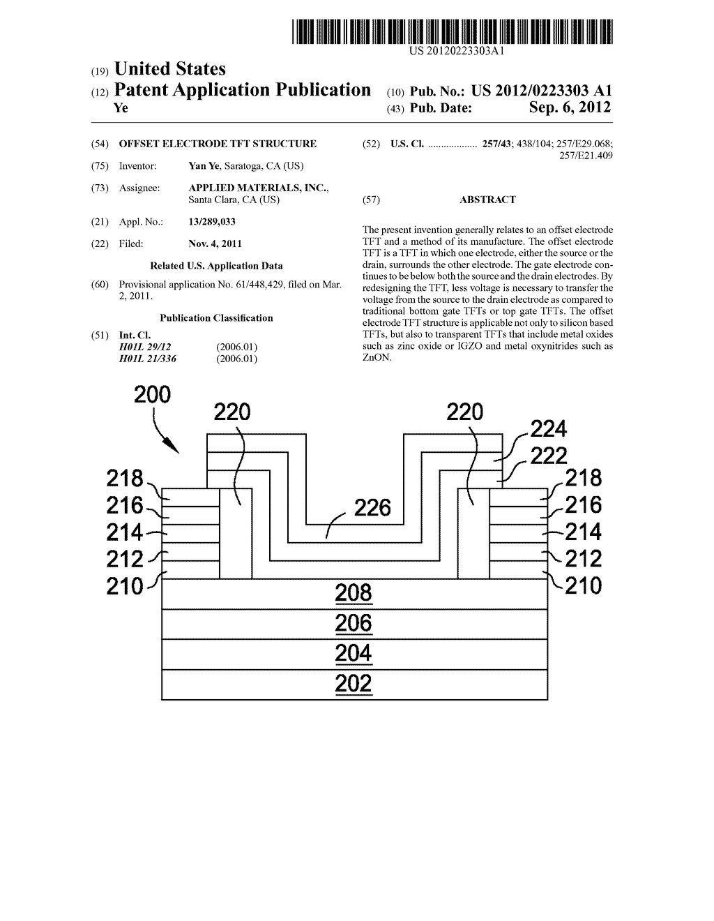 Offset Electrode TFT Structure - diagram, schematic, and image 01