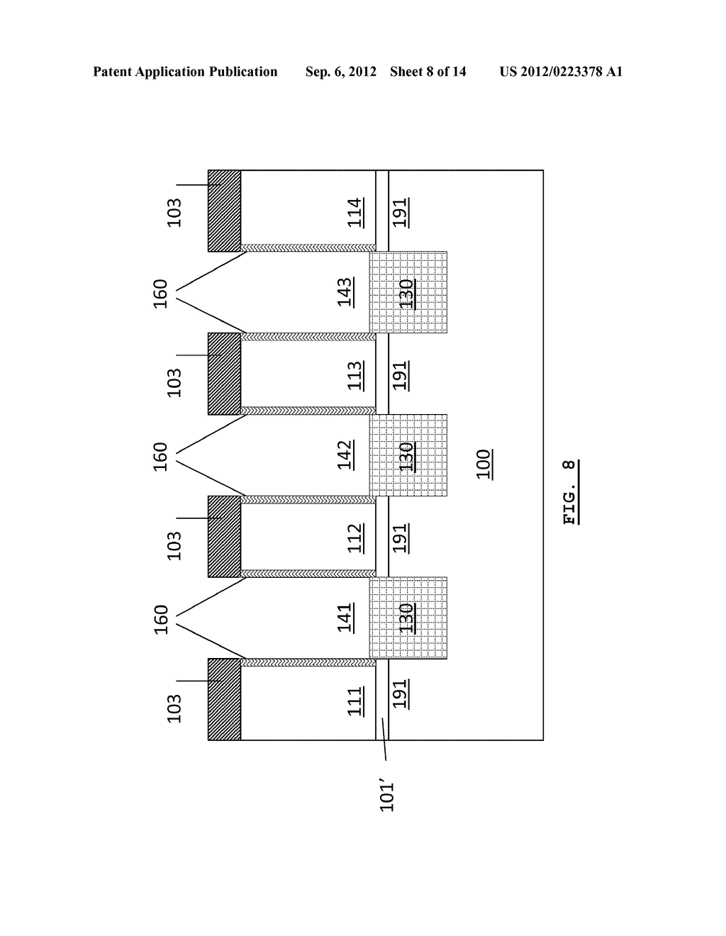 Floating Gate Semiconductor Memory Device and Method for Producing Such a     Device - diagram, schematic, and image 09