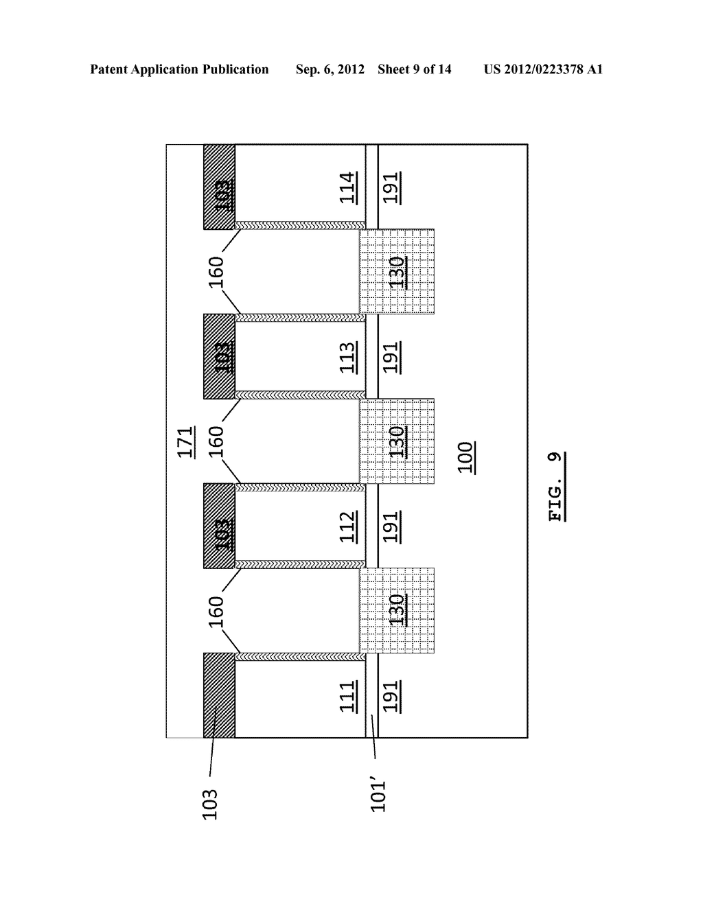 Floating Gate Semiconductor Memory Device and Method for Producing Such a     Device - diagram, schematic, and image 10