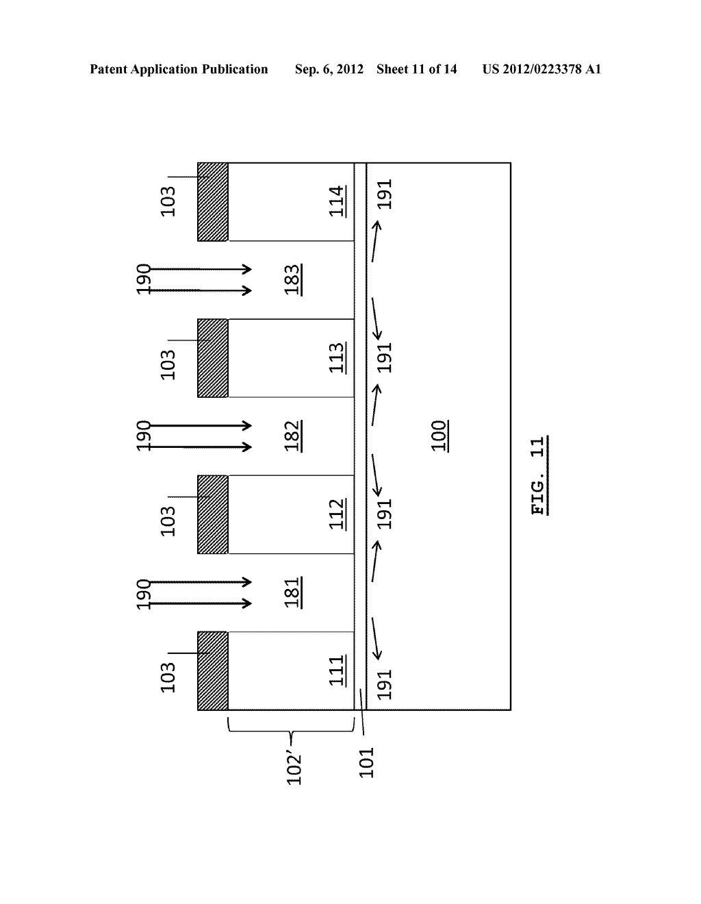 Floating Gate Semiconductor Memory Device and Method for Producing Such a     Device - diagram, schematic, and image 12