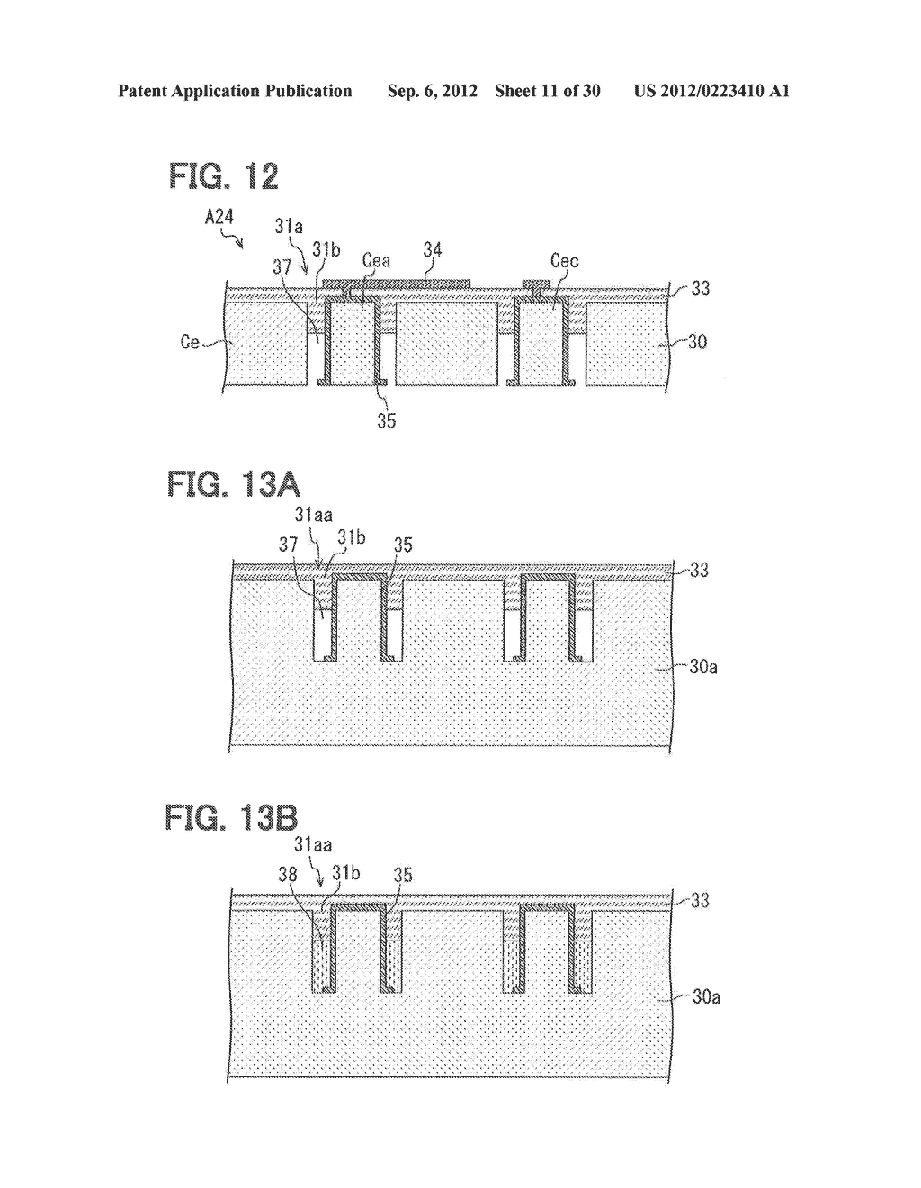 REGION-DIVIDED SUBSTRATE, SEMICONDUCTOR DEVICE HAVING REGION-DIVIDED     SUBSTRATE, AND METHOD FOR MANUFACTURING THE SAME - diagram, schematic, and image 12