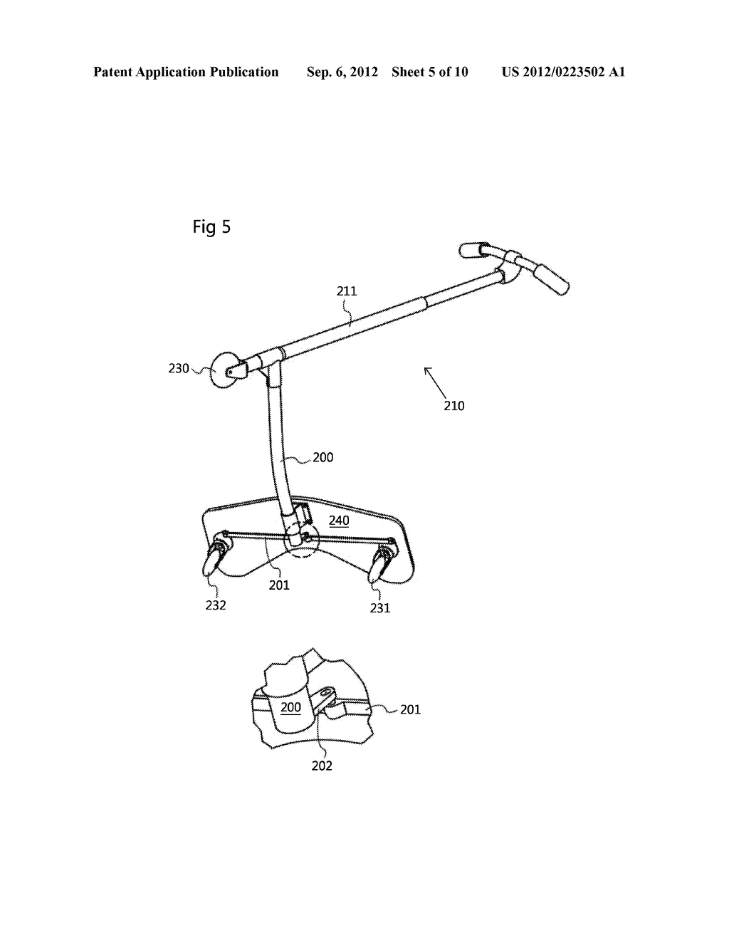 Three-Wheeled Scooter Device - diagram, schematic, and image 06