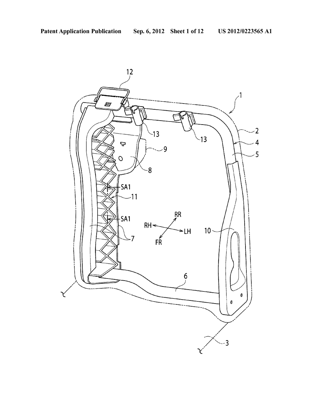 VEHICLE SEAT STRUCTURE - diagram, schematic, and image 02