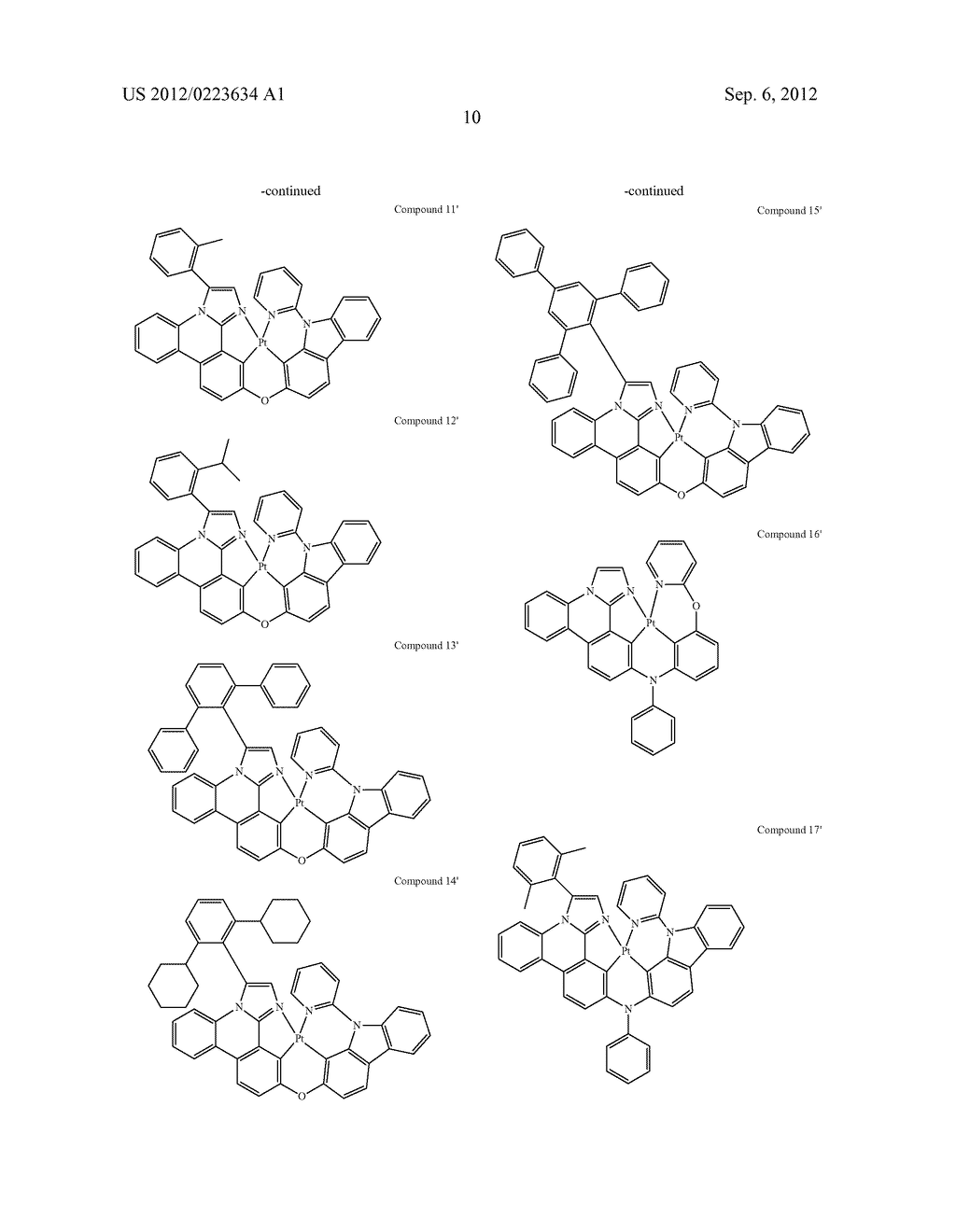 NOVEL TETRADENTATE PLATINUM COMPLEXES - diagram, schematic, and image 15