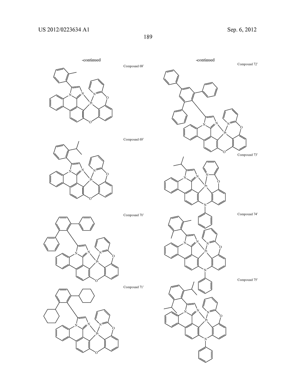 NOVEL TETRADENTATE PLATINUM COMPLEXES - diagram, schematic, and image 194