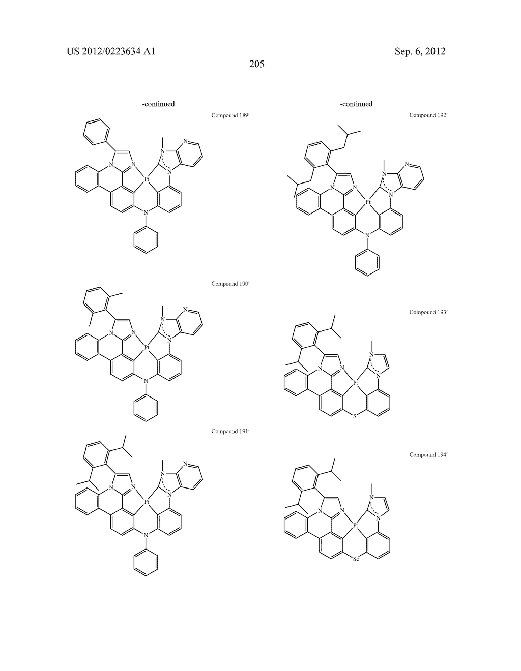 NOVEL TETRADENTATE PLATINUM COMPLEXES - diagram, schematic, and image 210