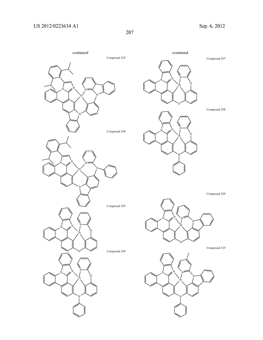 NOVEL TETRADENTATE PLATINUM COMPLEXES - diagram, schematic, and image 212