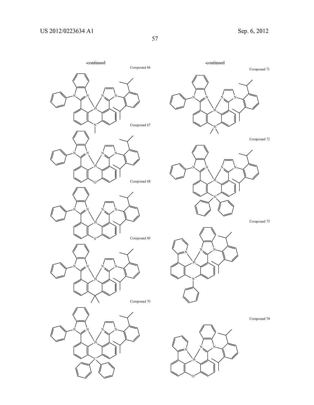 NOVEL TETRADENTATE PLATINUM COMPLEXES - diagram, schematic, and image 62