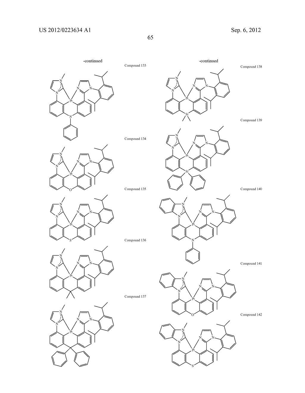 NOVEL TETRADENTATE PLATINUM COMPLEXES - diagram, schematic, and image 70