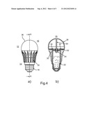 LAMP AND LUMINAIRE WITH AT LEAST ONE LIGHT EMITTING DIODE diagram and image