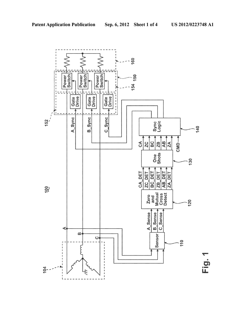 CIRCUIT AND METHOD FOR APPLYING A THREE PHASE POWER SOURCE TO A THREE     PHASE LOAD - diagram, schematic, and image 02
