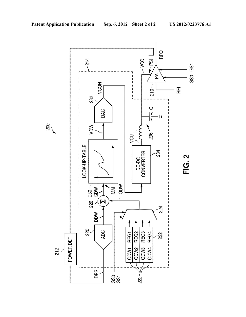 POWER SUPPLY CONTROLLER FOR A MULTI-GAIN STEP RF POWER AMPLIFIER - diagram, schematic, and image 03