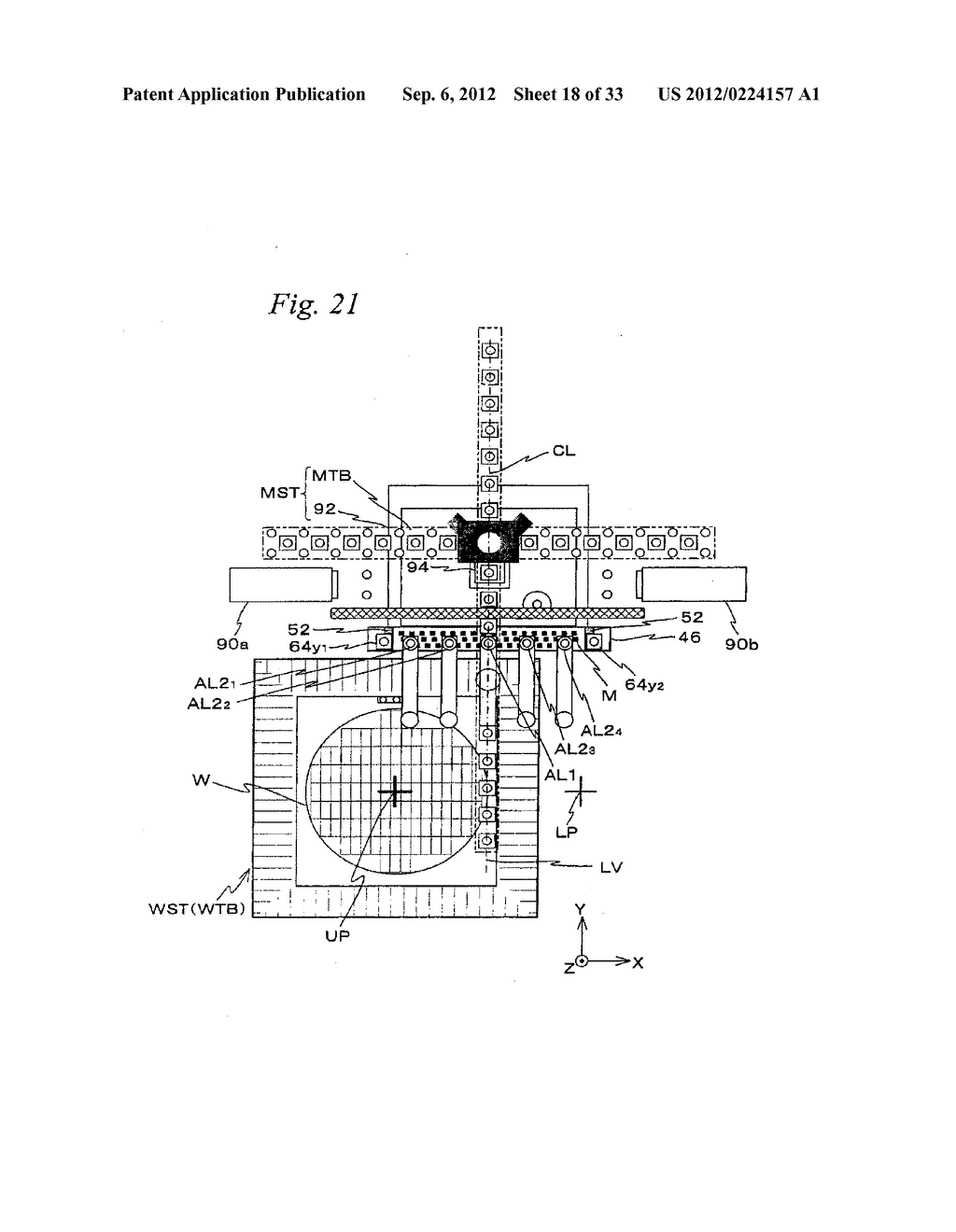 MOVABLE BODY DRIVE METHOD AND SYSTEM, PATTERN FORMATION METHOD AND     APPARATUS, EXPOSURE METHOD AND APPARATUS FOR DRIVING MOVABLE BODY BASED     ON MEASUREMENT VALUE OF ENCODER AND INFORMATION ON FLATNESS OF SCALE, AND     DEVICE MANUFACTURING METHOD - diagram, schematic, and image 19