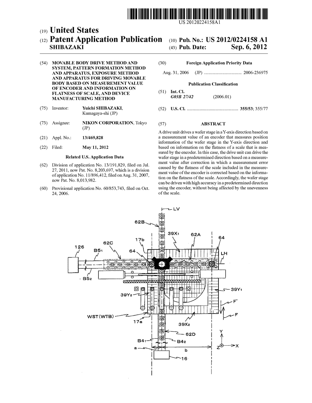 MOVABLE BODY DRIVE METHOD AND SYSTEM, PATTERN FORMATION METHOD AND     APPARATUS, EXPOSURE METHOD AND APPARATUS FOR DRIVING MOVABLE BODY BASED     ON MEASUREMENT VALUE OF ENCODER AND INFORMATION ON FLATNESS OF SCALE, AND     DEVICE MANUFACTURING METHOD - diagram, schematic, and image 01