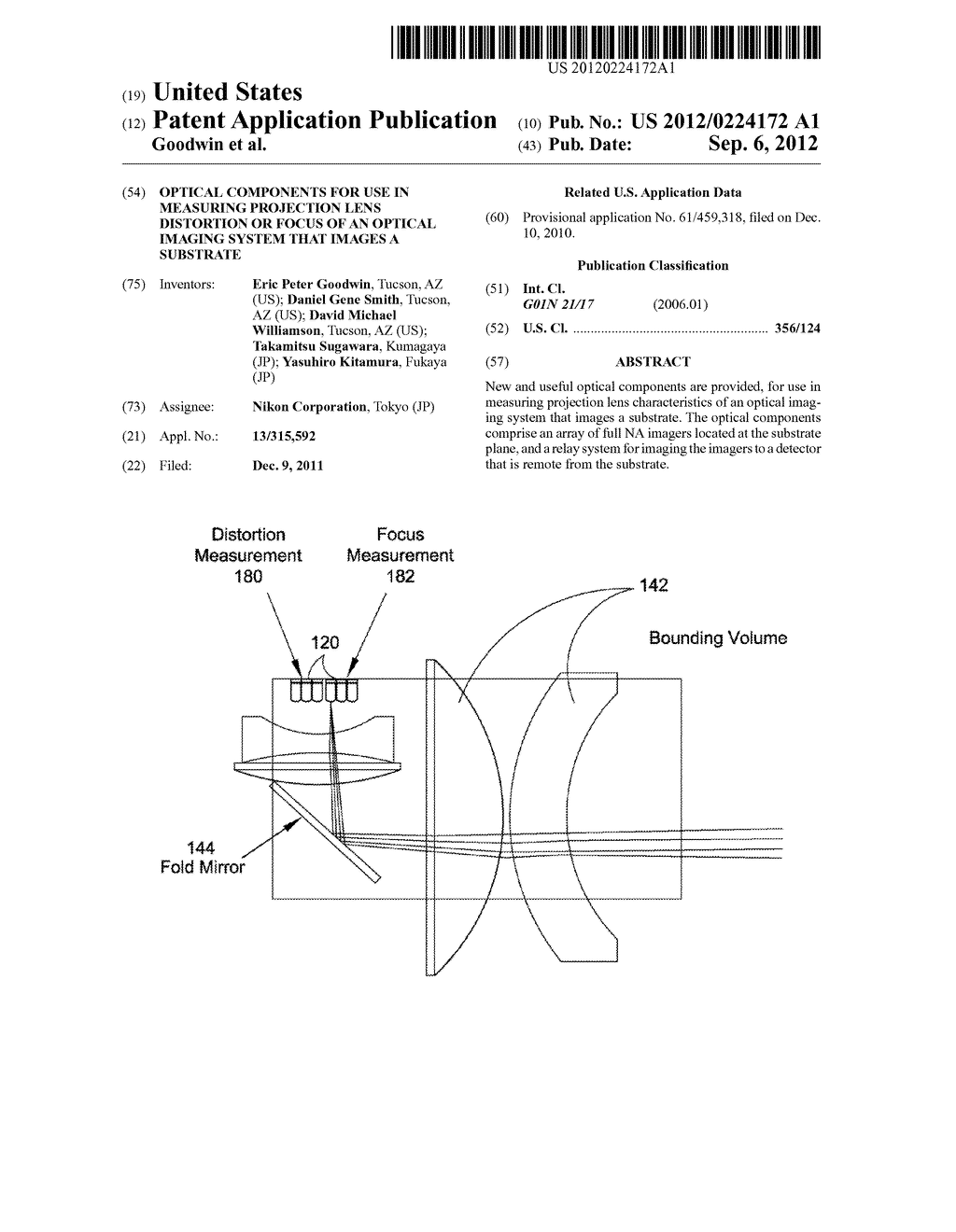 Optical components for use in measuring projection lens distortion or     focus of an optical imaging system that images a substrate - diagram, schematic, and image 01