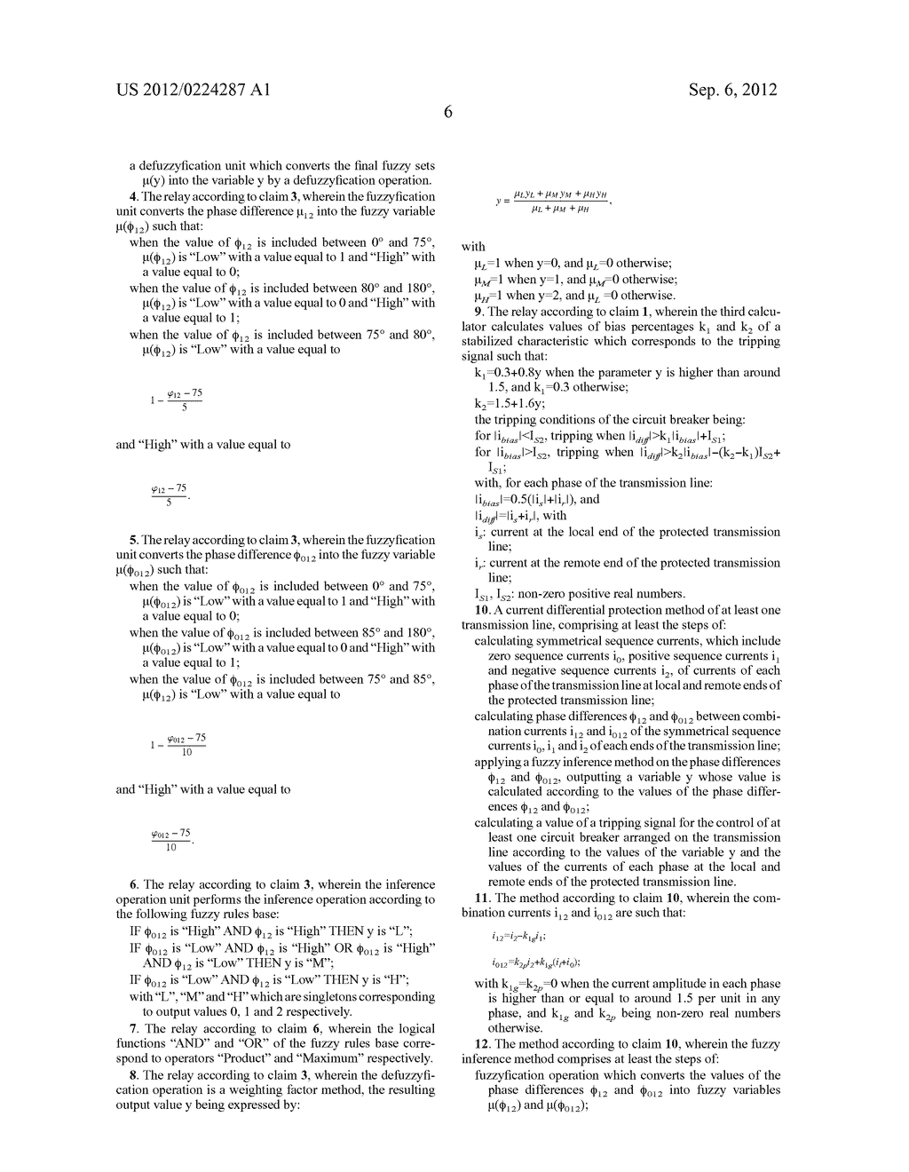 FUZZY INTERFERENCE RELAY AND METHOD FOR CURRENT DIFFERENTIAL PROTECTION OF     A TRANSMISSION LINE - diagram, schematic, and image 11