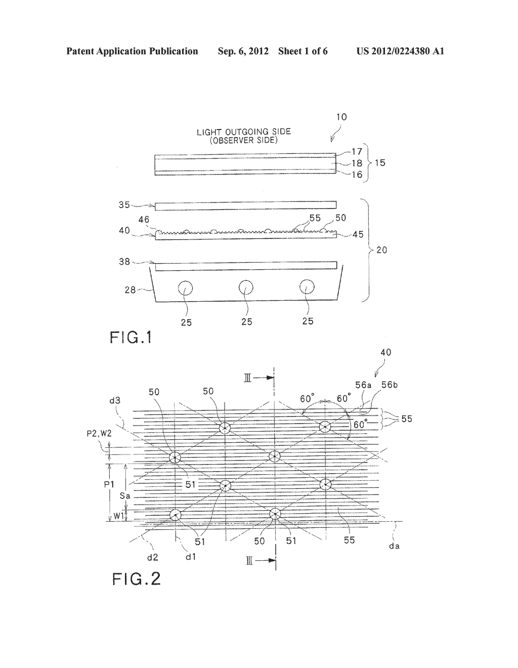 OPTICAL SHEET, SURFACE LIGHT SOURCE DEVICE AND TRANSMISSION-TYPE DISPLAY     DEVICE - diagram, schematic, and image 02