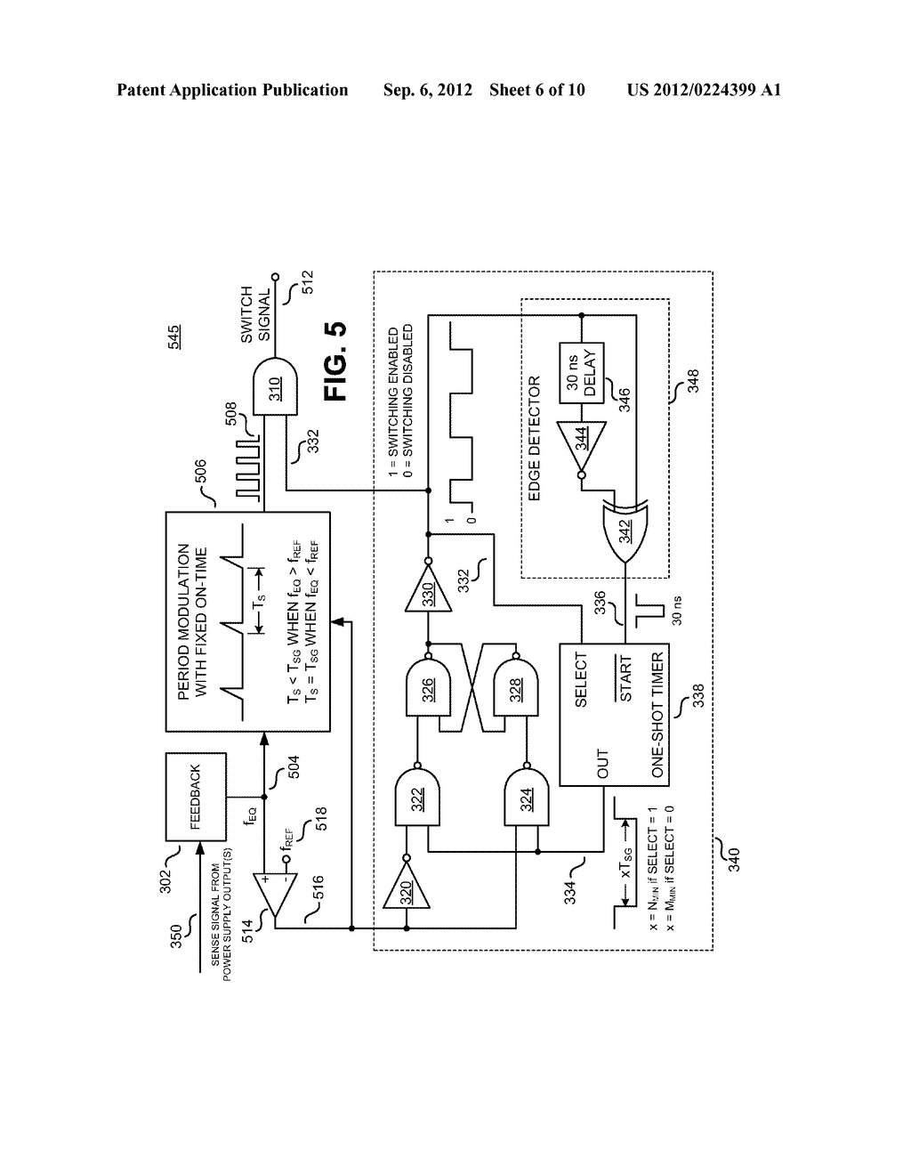 METHOD AND APPARATUS TO REDUCE AUDIO FREQUENCIES IN A SWITCHING POWER     SUPPLY - diagram, schematic, and image 07