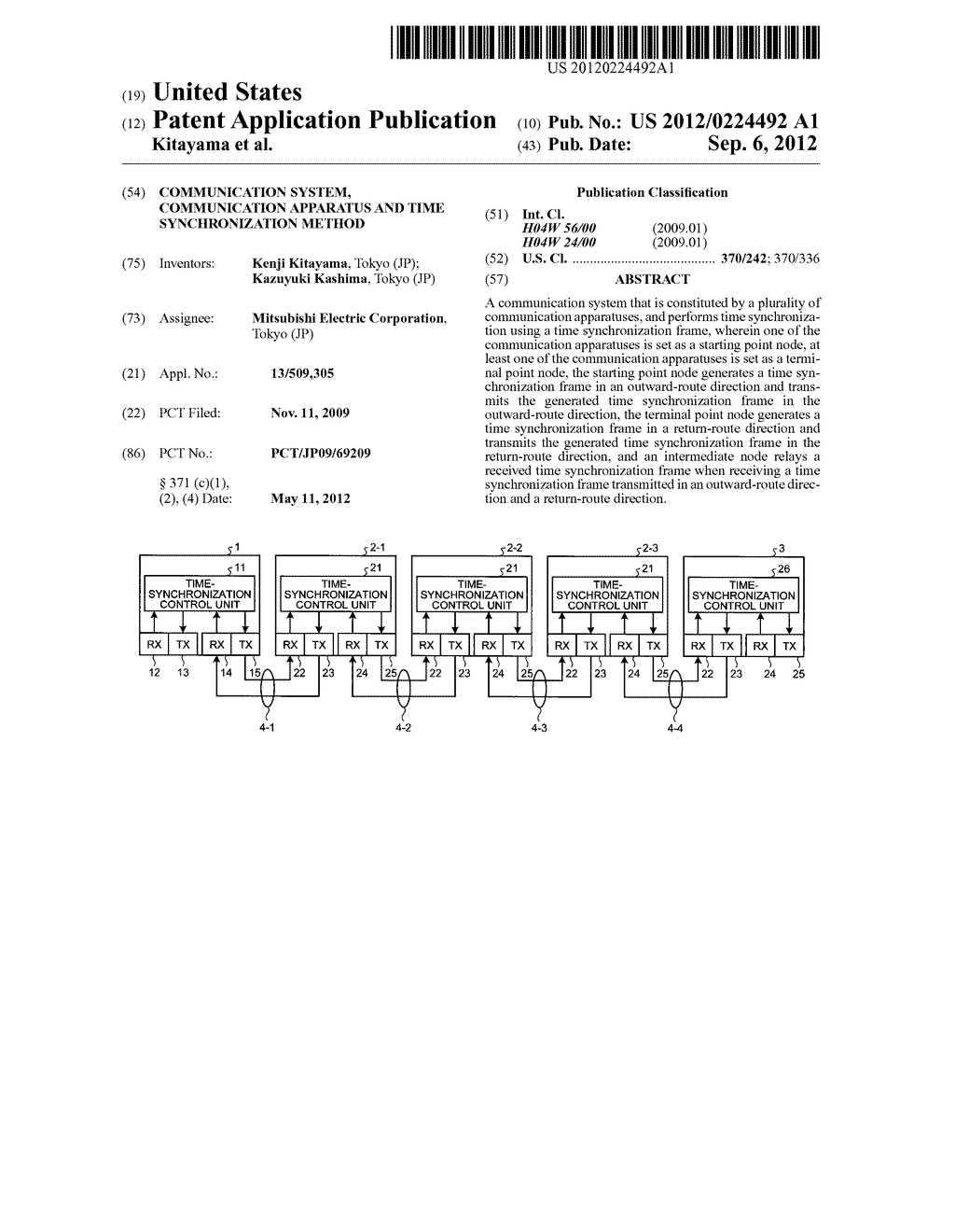 COMMUNICATION SYSTEM, COMMUNICATION APPARATUS AND TIME SYNCHRONIZATION     METHOD - diagram, schematic, and image 01