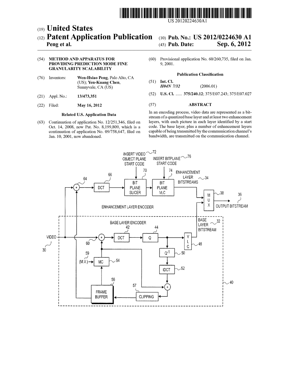 METHOD AND APPARATUS FOR PROVIDING PREDICTION MODE FINE GRANULARITY     SCALABILITY - diagram, schematic, and image 01