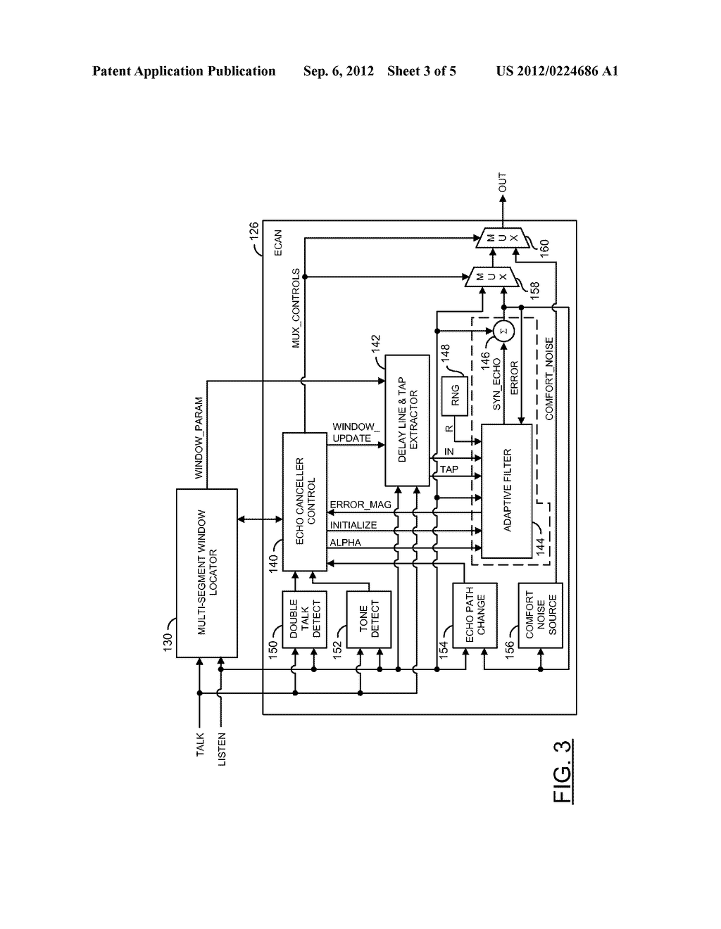 STOCHASTIC VECTOR BASED NETWORK ECHO CANCELLATION - diagram, schematic, and image 04