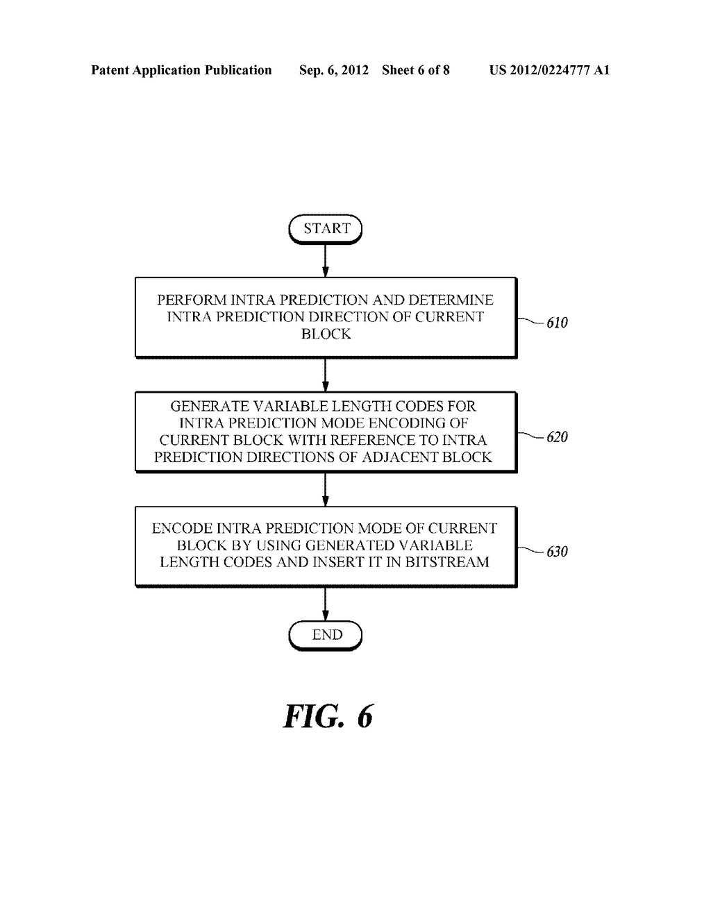 METHOD AND APPARATUS FOR ENCODING AN INTRA-PREDICTION MODE USING VARIABLE     LENGTH CODES, AND RECORDING MEDIUM FOR SAME - diagram, schematic, and image 07