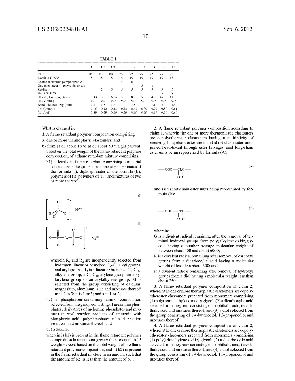 LOW SMOKE HALOGEN FREE FLAME RETARDANT THERMOPLASTIC ELASTOMER     COMPOSITIONS CONTAINING ZEOLITES - diagram, schematic, and image 11