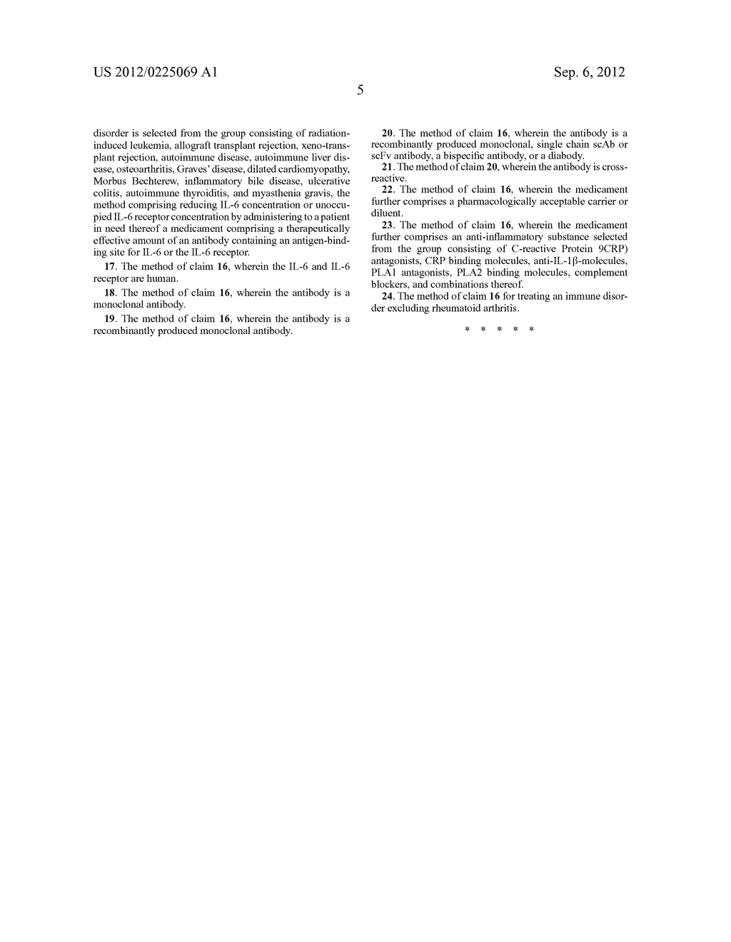 USE OF A COMPOUND FOR REDUCING THE BIOLOGICAL EFFECTIVENESS OF IL-6 - diagram, schematic, and image 06