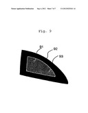 PROCESS OF MANUFACTURING A CURVED MEMBER HAVING A HIGH-GRADE DESIGN     SURFACE AND MEMBER MANUFACTURED BY THE PROCESS diagram and image