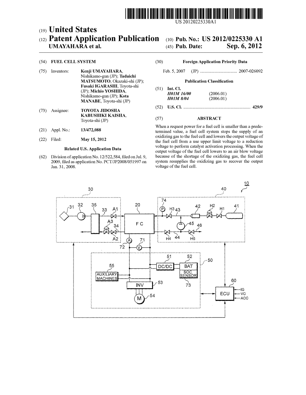 FUEL CELL SYSTEM - diagram, schematic, and image 01