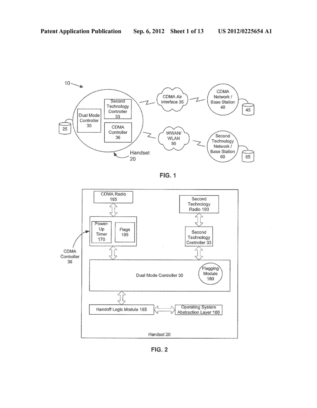 SYSTEM AND METHOD OF CONTROLLING REGISTRATION ON A MULTI-TECHNOLOGY     HANDSET - diagram, schematic, and image 02