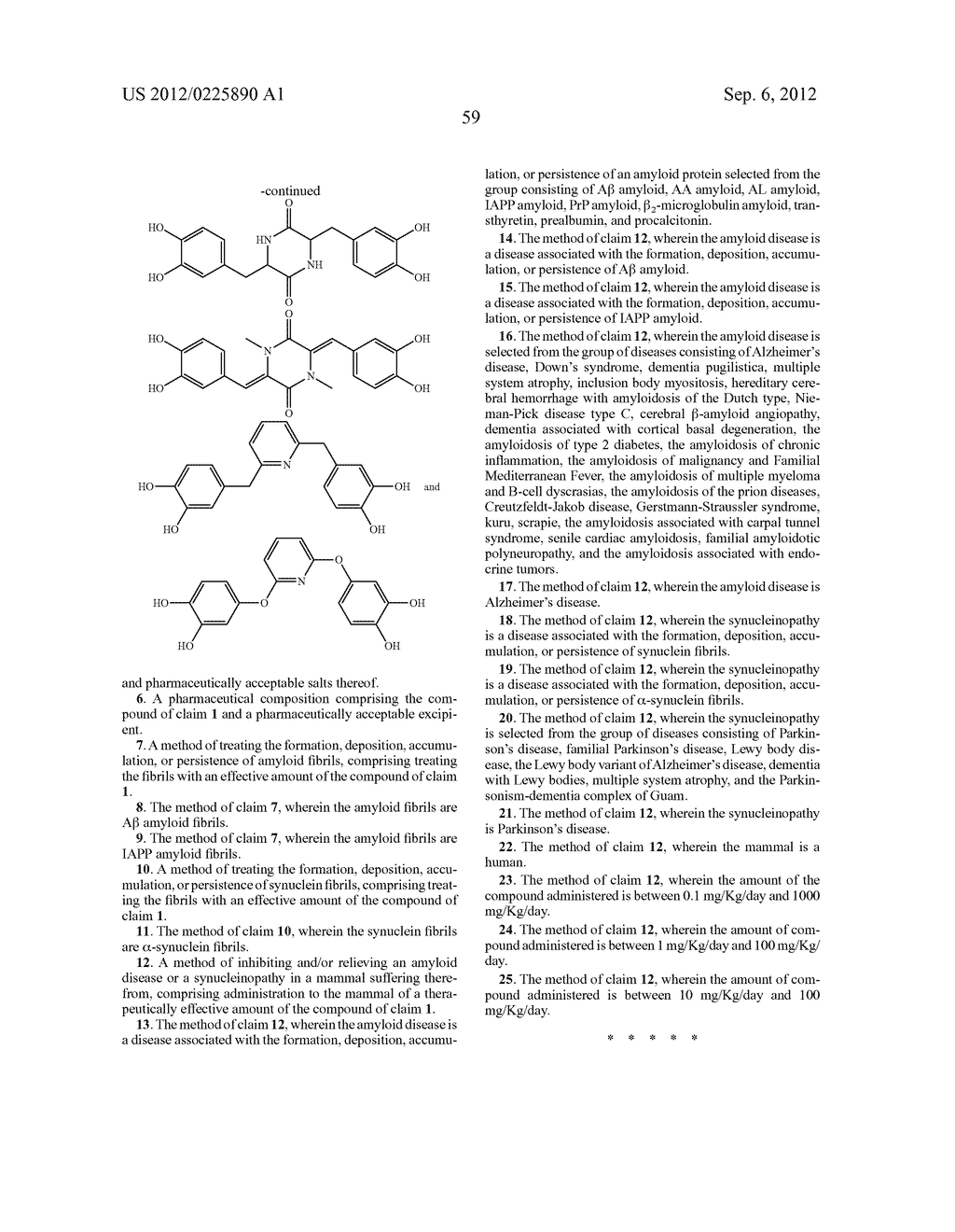 COMPOUNDS, COMPOSITIONS AND METHODS FOR THE TREATMENT OF AMYLOID DISEASES     AND SYNUCLEINOPATHIES SUCH AS ALZHEIMER'S DISEASE, TYPE 2 DIABETES AND     PARKINSON'S DISEASE - diagram, schematic, and image 60