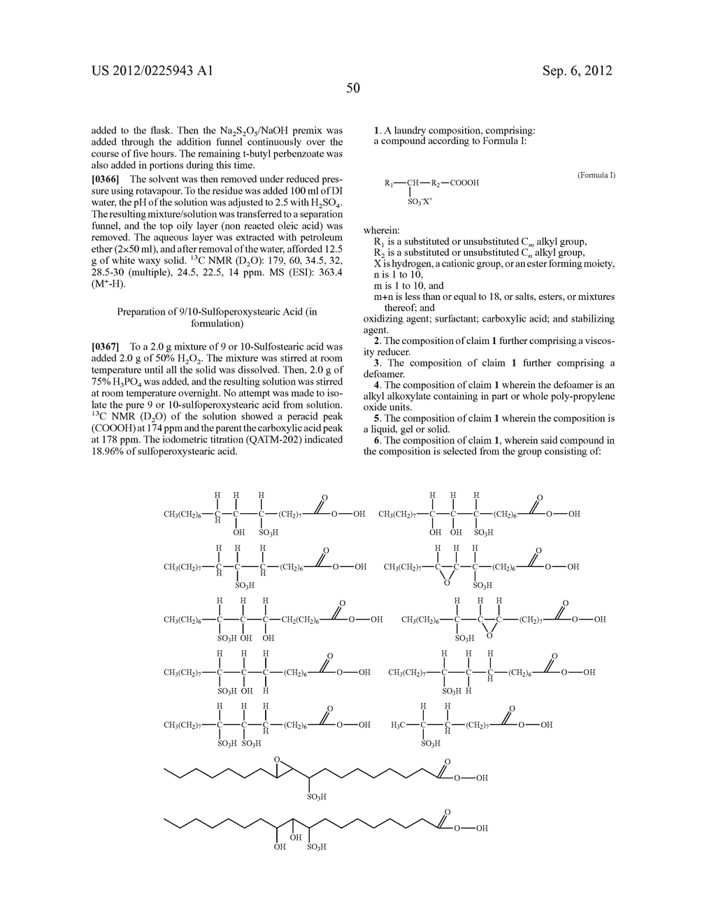 DETERGENTS CAPABLE OF CLEANING, BLEACHING, SANITIZING AND/OR DISINFECTING     TEXTILES INCLUDING SULFOPEROXYCARBOXYLIC ACIDS - diagram, schematic, and image 61