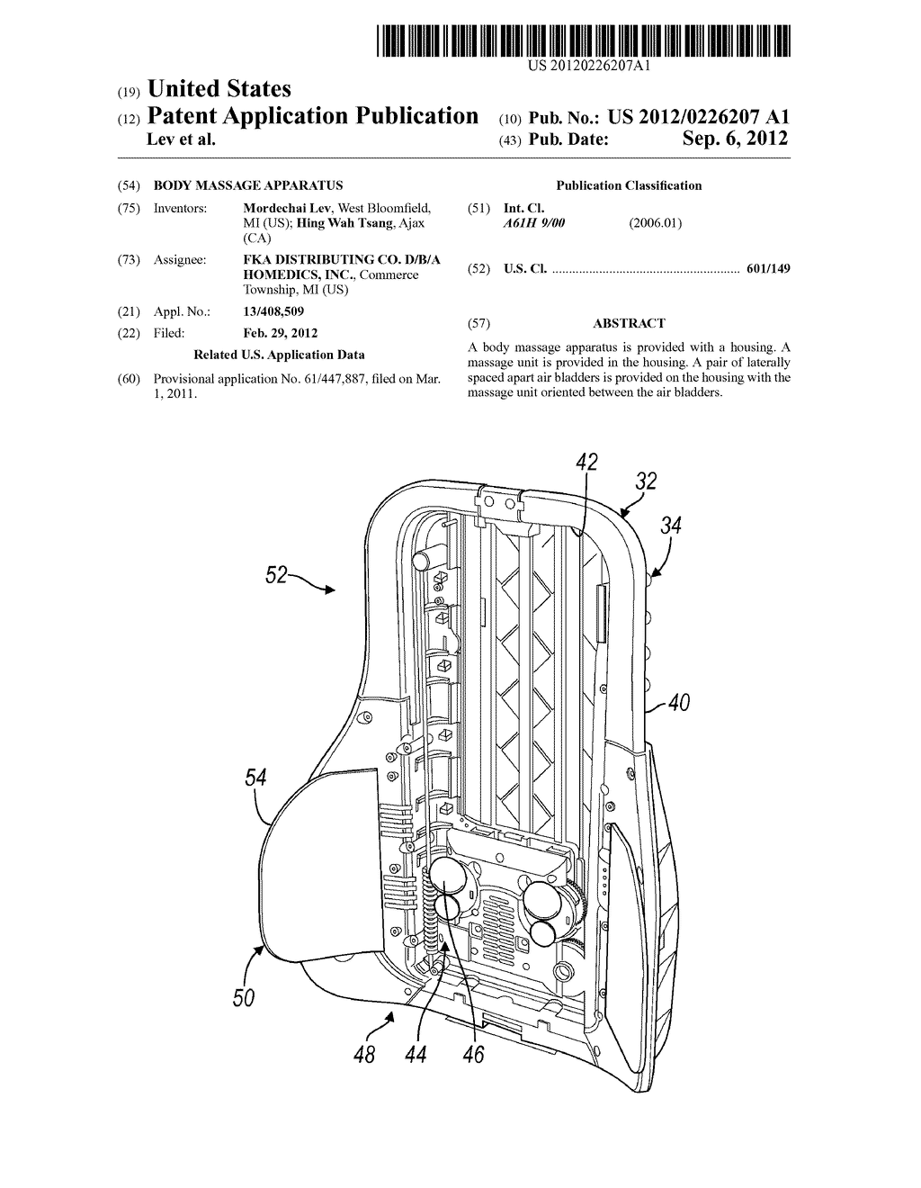 BODY MASSAGE APPARATUS - diagram, schematic, and image 01