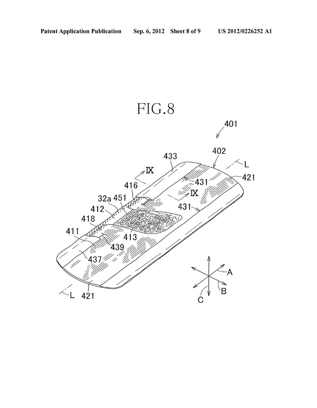 DISPOSABLE BODILY FLUID ABSORBENT WEARING ARTICLE - diagram, schematic, and image 09