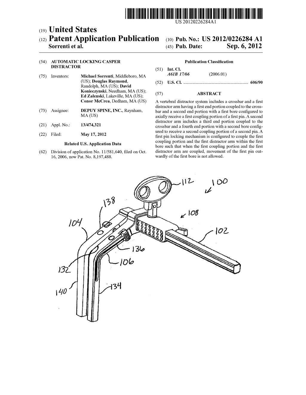 AUTOMATIC LOCKING CASPER DISTRACTOR - diagram, schematic, and image 01