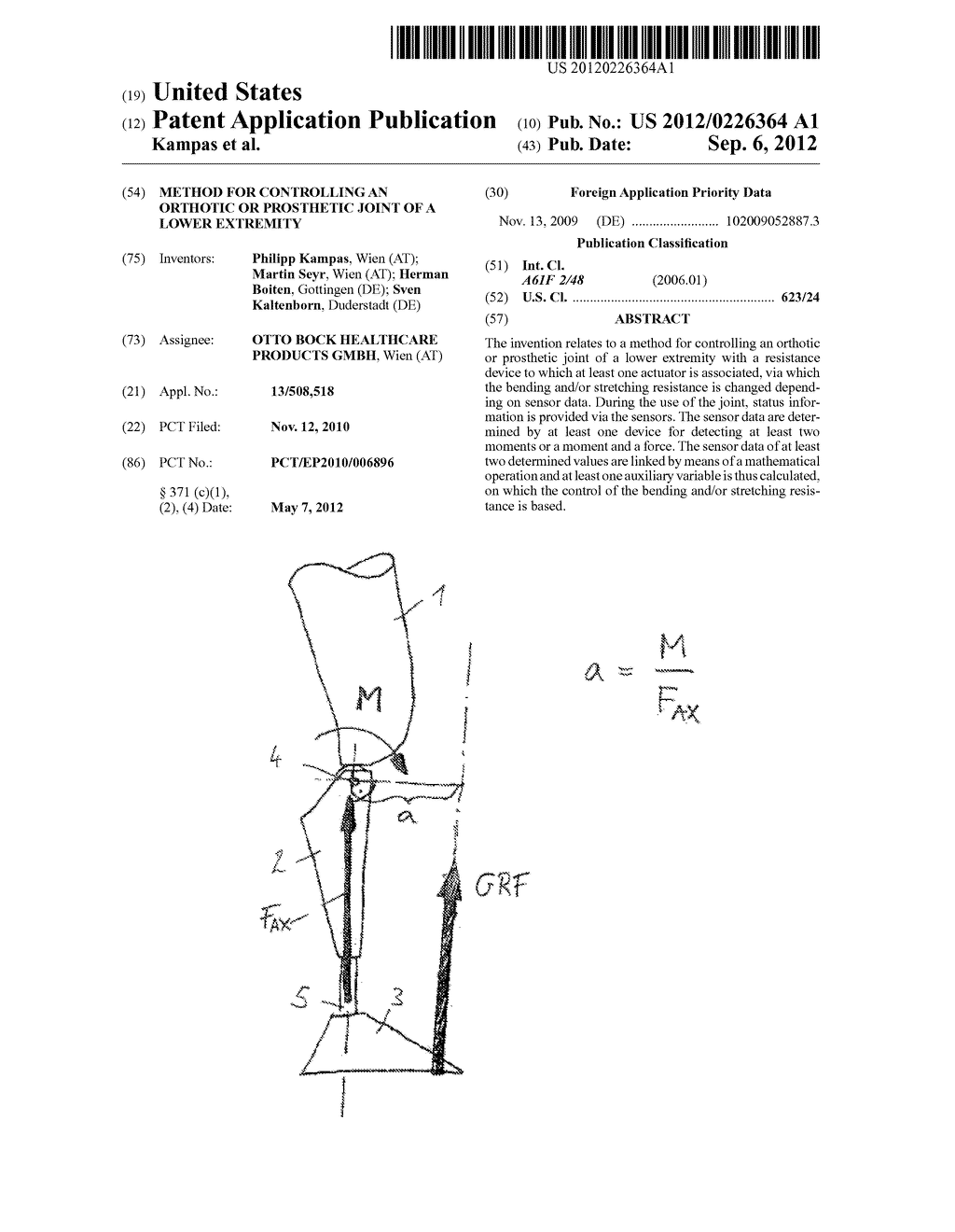 METHOD FOR CONTROLLING AN ORTHOTIC OR PROSTHETIC JOINT OF A LOWER     EXTREMITY - diagram, schematic, and image 01