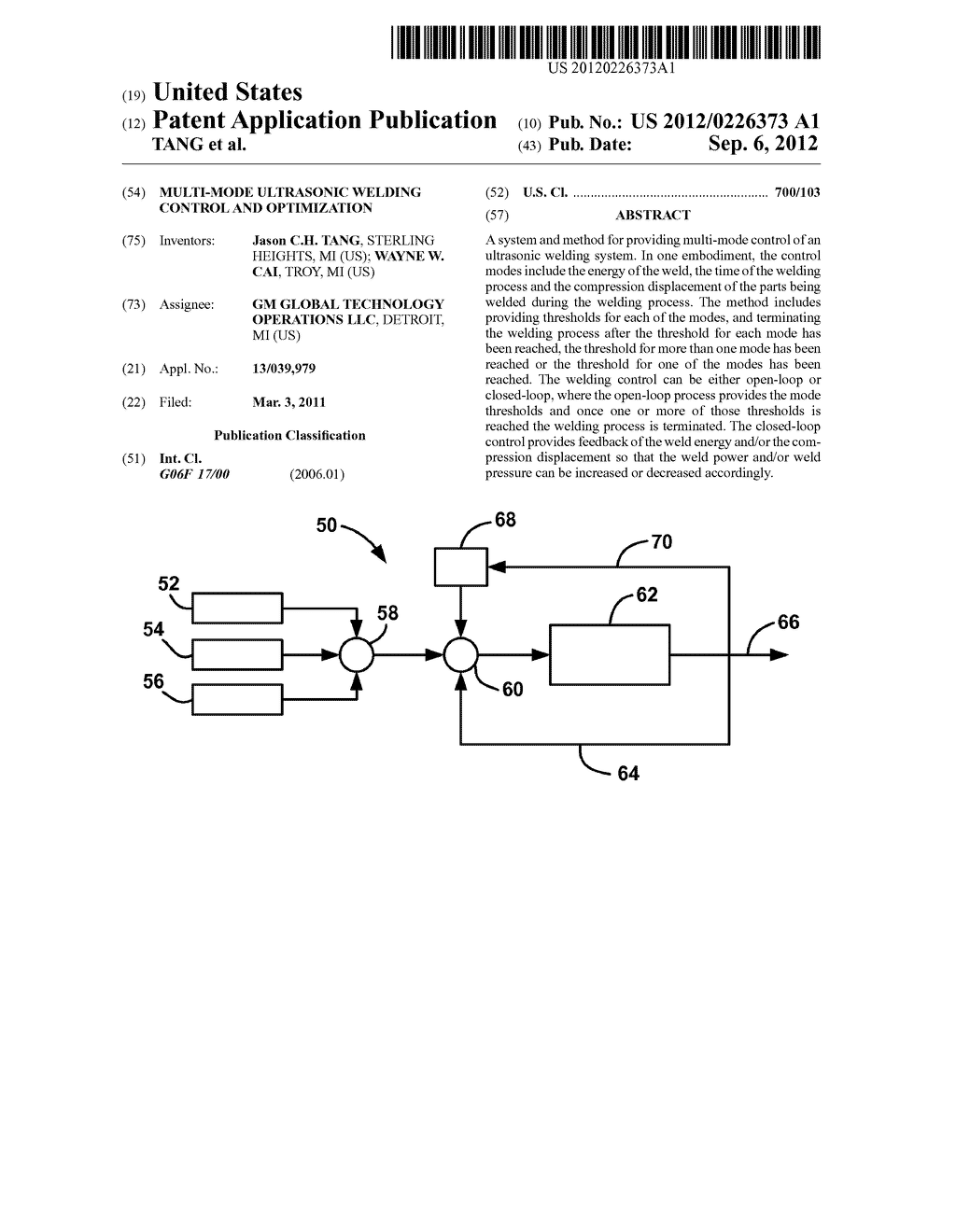 MULTI-MODE ULTRASONIC WELDING CONTROL AND OPTIMIZATION - diagram, schematic, and image 01