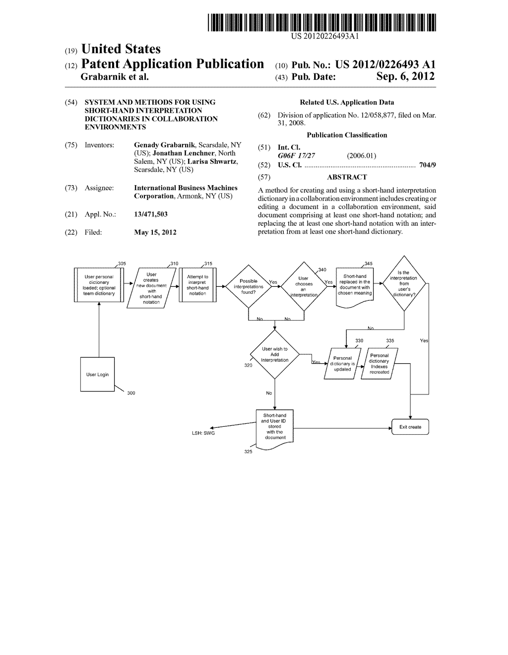 System and Methods for Using Short-Hand Interpretation Dictionaries in     Collaboration Environments - diagram, schematic, and image 01