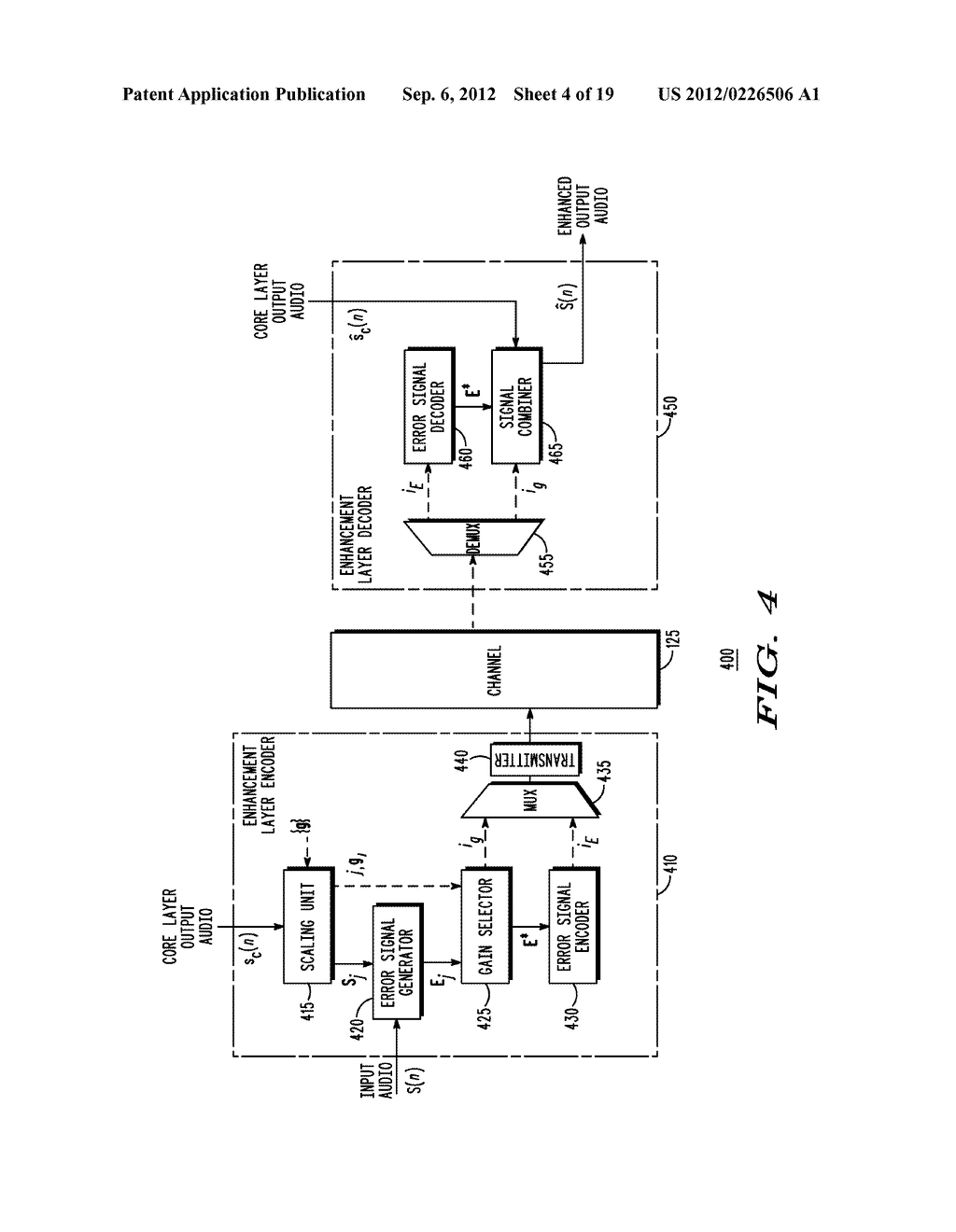 METHOD AND APPARATUS FOR GENERATING AN ENHANCEMENT LAYER WITHIN A     MULTIPLE-CHANNEL AUDIO CODING SYSTEM - diagram, schematic, and image 05