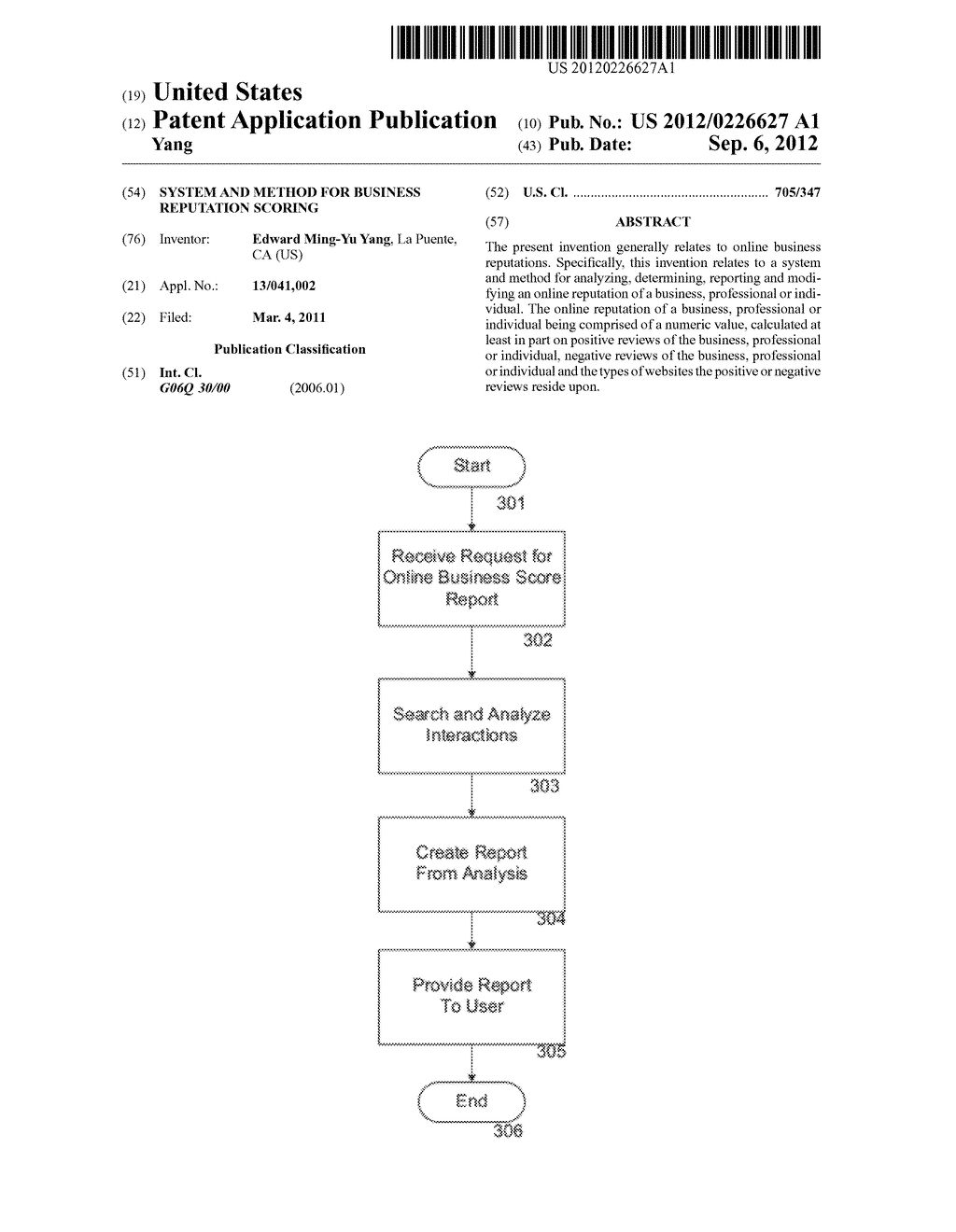 SYSTEM AND METHOD FOR BUSINESS REPUTATION SCORING - diagram, schematic, and image 01