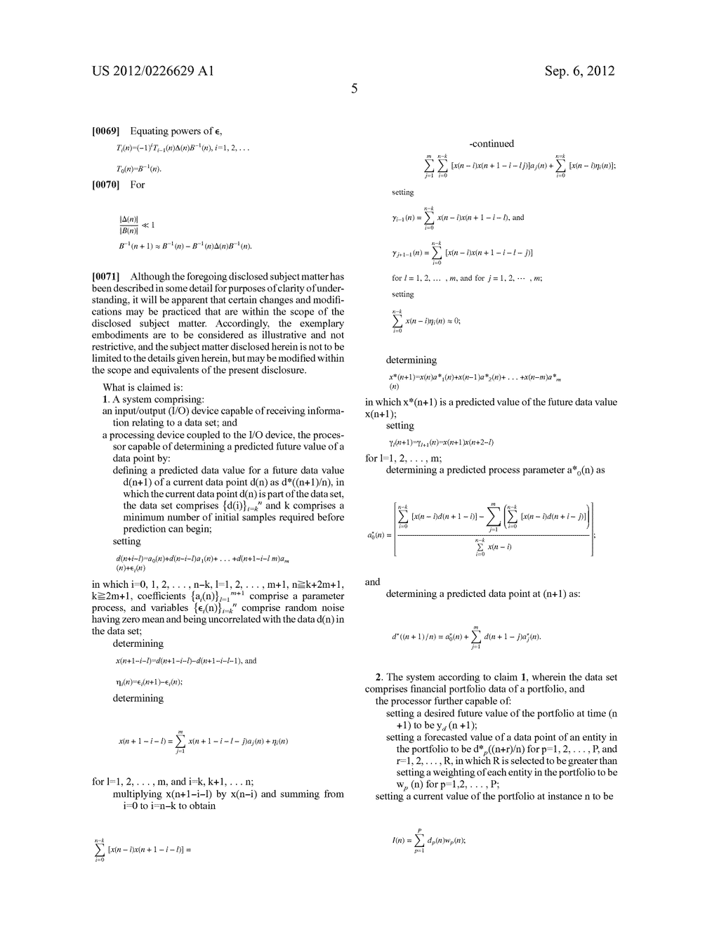 System and Method For Multiple Frozen-Parameter Dynamic Modeling and     Forecasting - diagram, schematic, and image 13