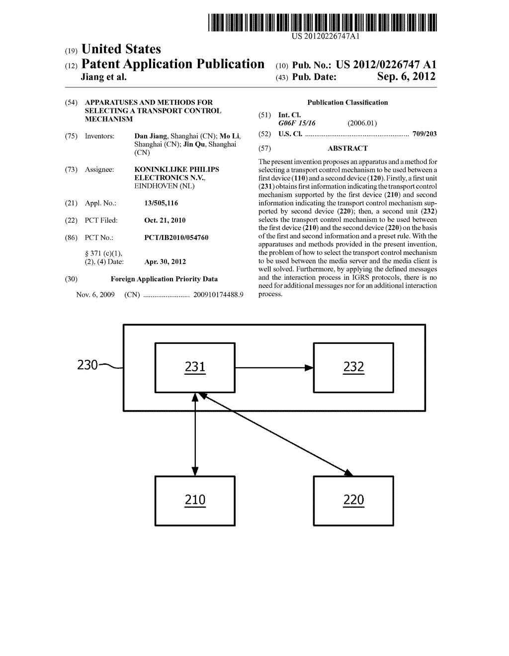 APPARATUSES AND METHODS FOR SELECTING A TRANSPORT CONTROL MECHANISM - diagram, schematic, and image 01