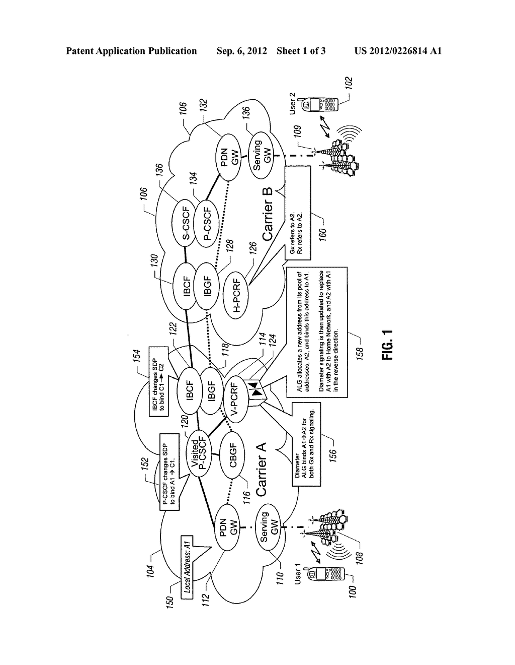 TOPOLOGY HIDING OF A NETWORK FOR AN ADMINISTRATIVE INTERFACE BETWEEN     NETWORKS - diagram, schematic, and image 02