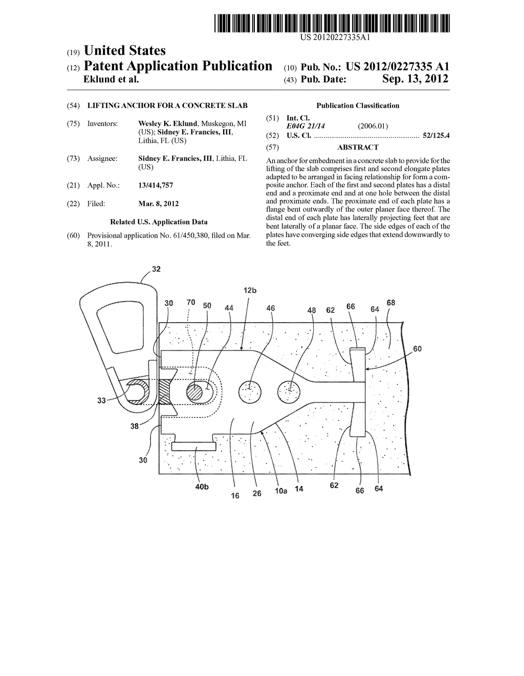 Lifting Anchor for a Concrete Slab - diagram, schematic, and image 01