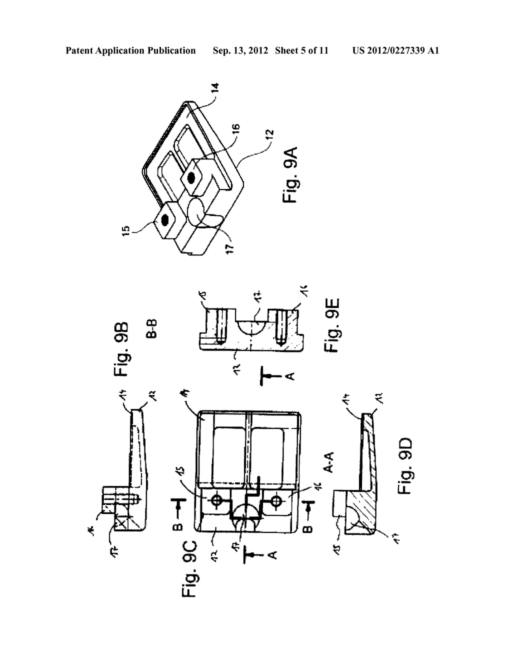 Mounting System And Method For Mounting A Dividing Wall On a Holding     Device, And Device For Dividing Regions - diagram, schematic, and image 06